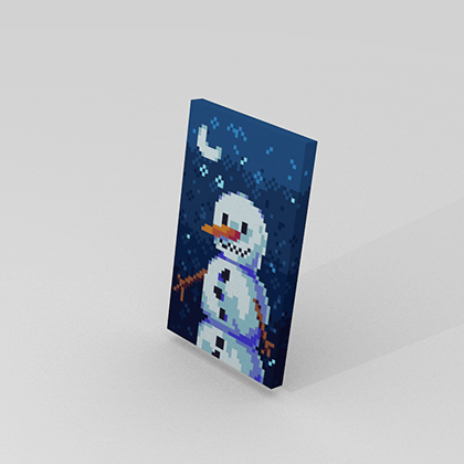 Pixelated Snowman