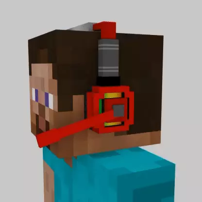 Animated Red Headset